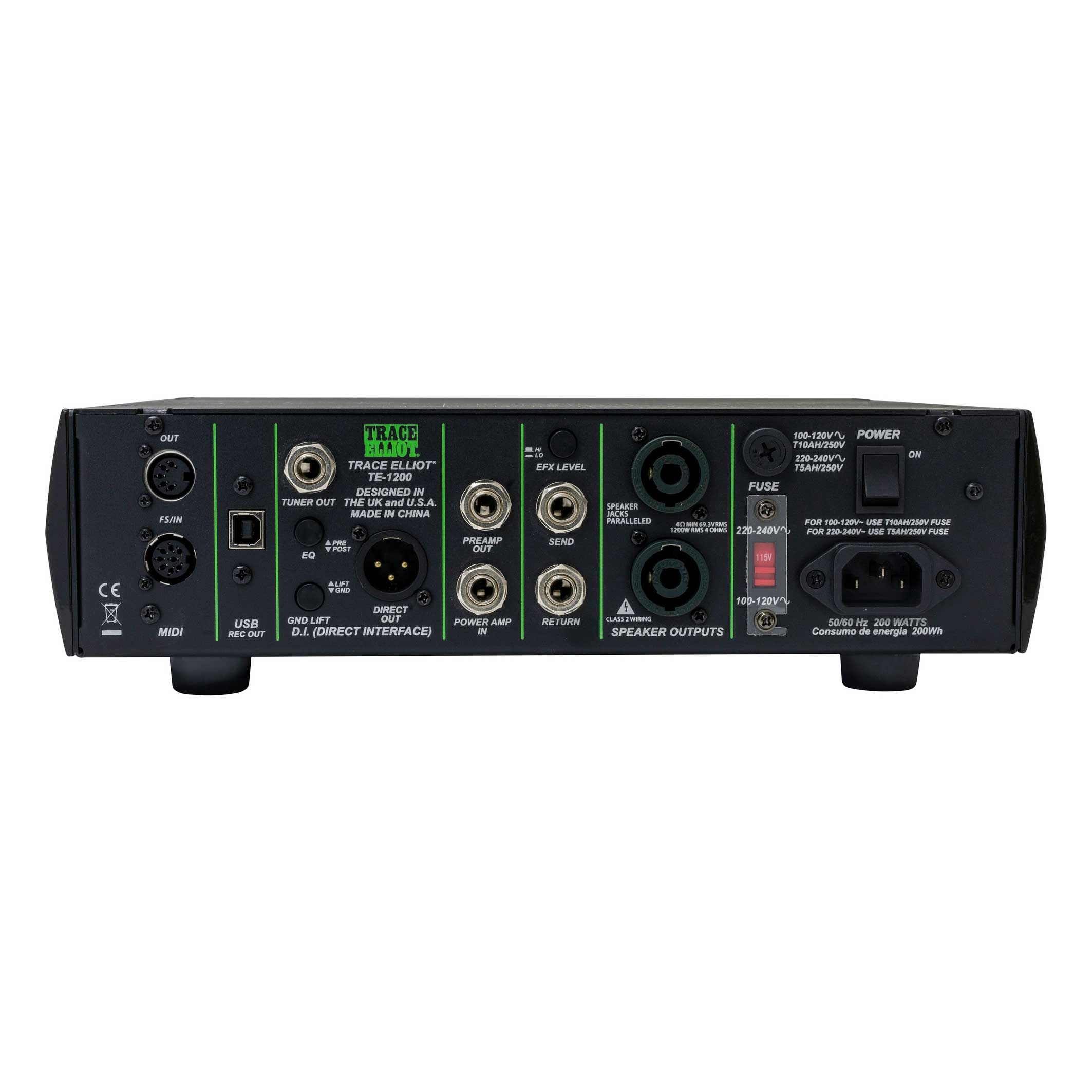 Trace Elliot TE-1200 Bass Solid State Amplifier Head