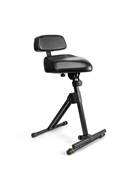 Gravity FM SEAT1 BR Height Adjustable Stool with Foot and Backrest