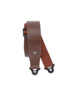 D'Addario Comfort Leather Auto Lock Guitar Strap Brown
