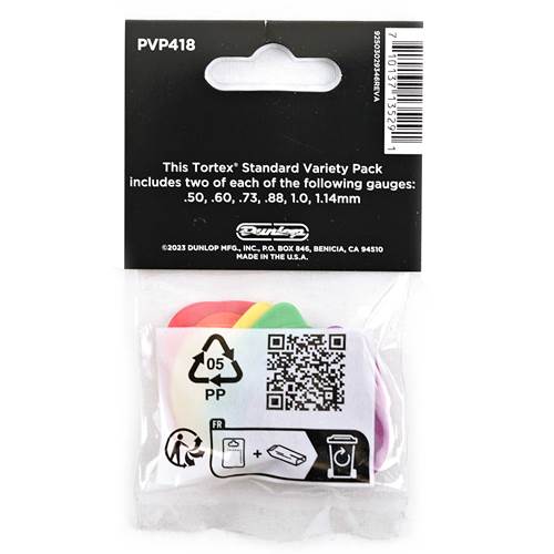 Dunlop PVP418 Variety Pack Tortex 12/Play Pack Picks Dunlop PVP418 Variety Pack Tortex 12/Play Pack Picks