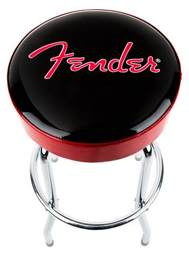 Fender Red Sparkle Logo Barstool Black/Red Sparkle 30 Inch Fender Red Sparkle Logo Barstool Black/Red Sparkle 30 Inch