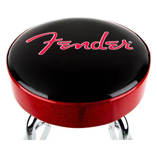 Fender Red Sparkle Logo Barstool Black/Red Sparkle 30 Inch Fender Red Sparkle Logo Barstool Black/Red Sparkle 30 Inch