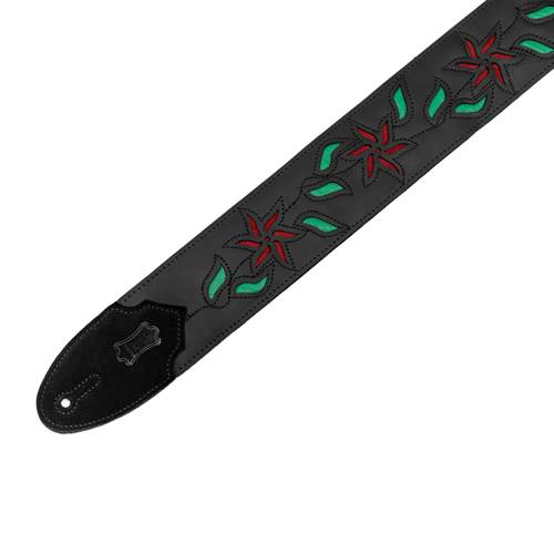 Levy's Flowering Vine Series Leather Black with Red Flowers Levy's Flowering Vine Series Leather Black with Red Flowers