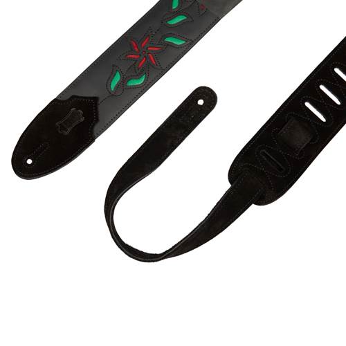 Levy's Flowering Vine Series Leather Black with Red Flowers Levy's Flowering Vine Series Leather Black with Red Flowers