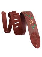 Levy's Flowering Vine Series Leather Burgundy with Yellow Flowers