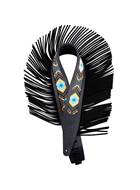 Levy's Crazy Horse Outlaw Series Leather Strap with Fringe Black