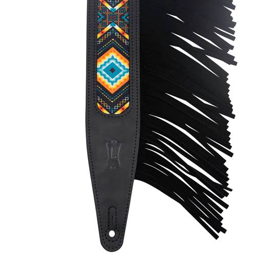 Levy's Crazy Horse Outlaw Series Leather Strap with Fringe Black Levy's Crazy Horse Outlaw Series Leather Strap with Fringe Black