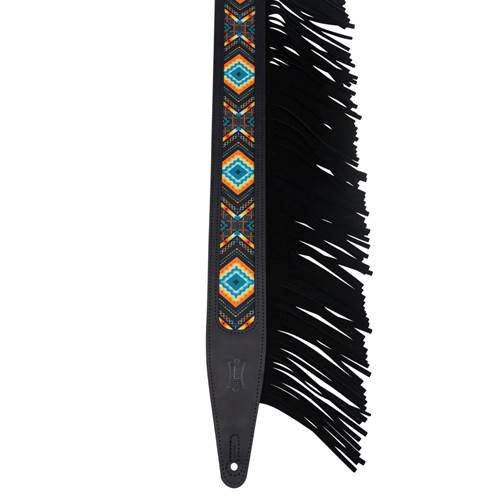 Levy's Crazy Horse Outlaw Series Leather Strap with Fringe Black Levy's Crazy Horse Outlaw Series Leather Strap with Fringe Black