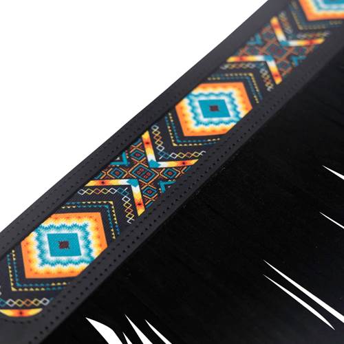 Levy's Crazy Horse Outlaw Series Leather Strap with Fringe Black Levy's Crazy Horse Outlaw Series Leather Strap with Fringe Black