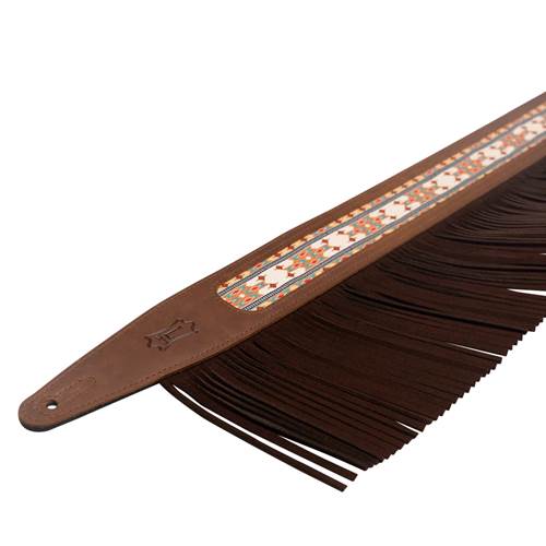Levy's Crazy Horse Leather Strap with Fringe Brown Levy's Crazy Horse Leather Strap with Fringe Brown