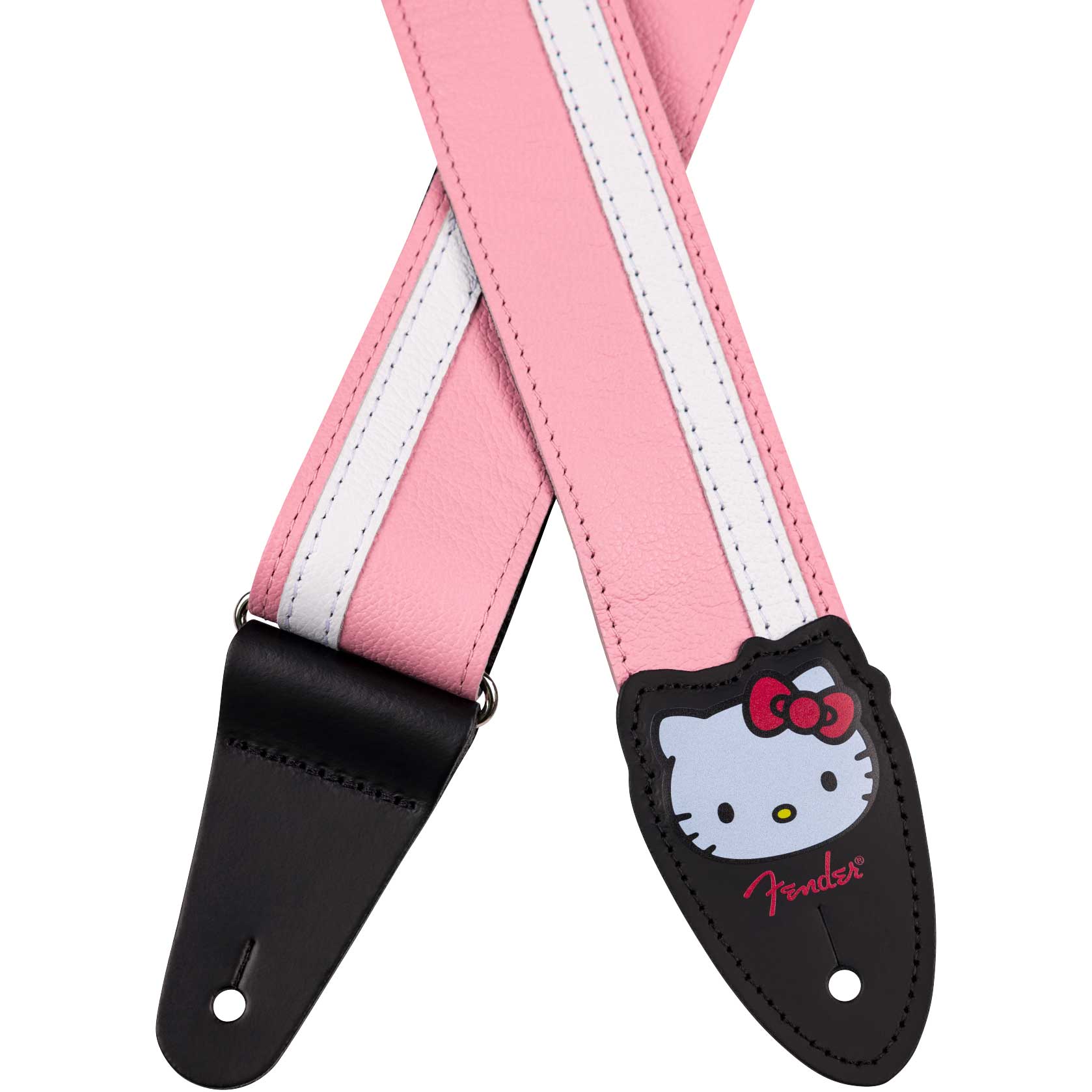Fender 2 inch Hello Kitty Leather Strap Pink