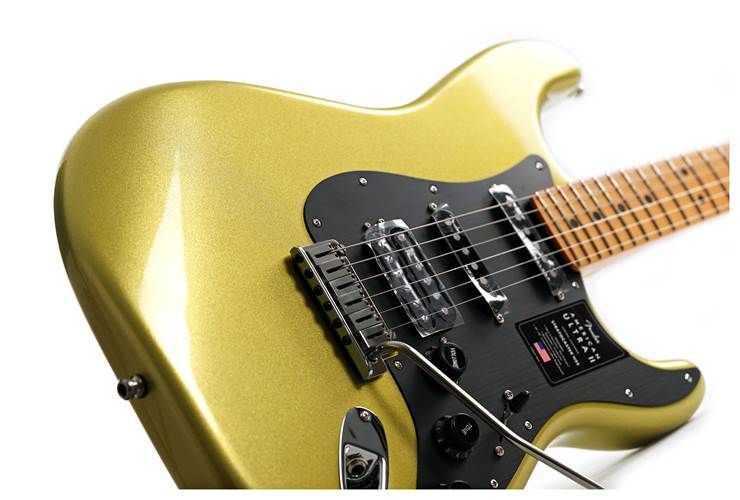 Solar Strtocaster Fender American Ultra II Stratocaster HSS Maple Fingerboard Solar Flare ...