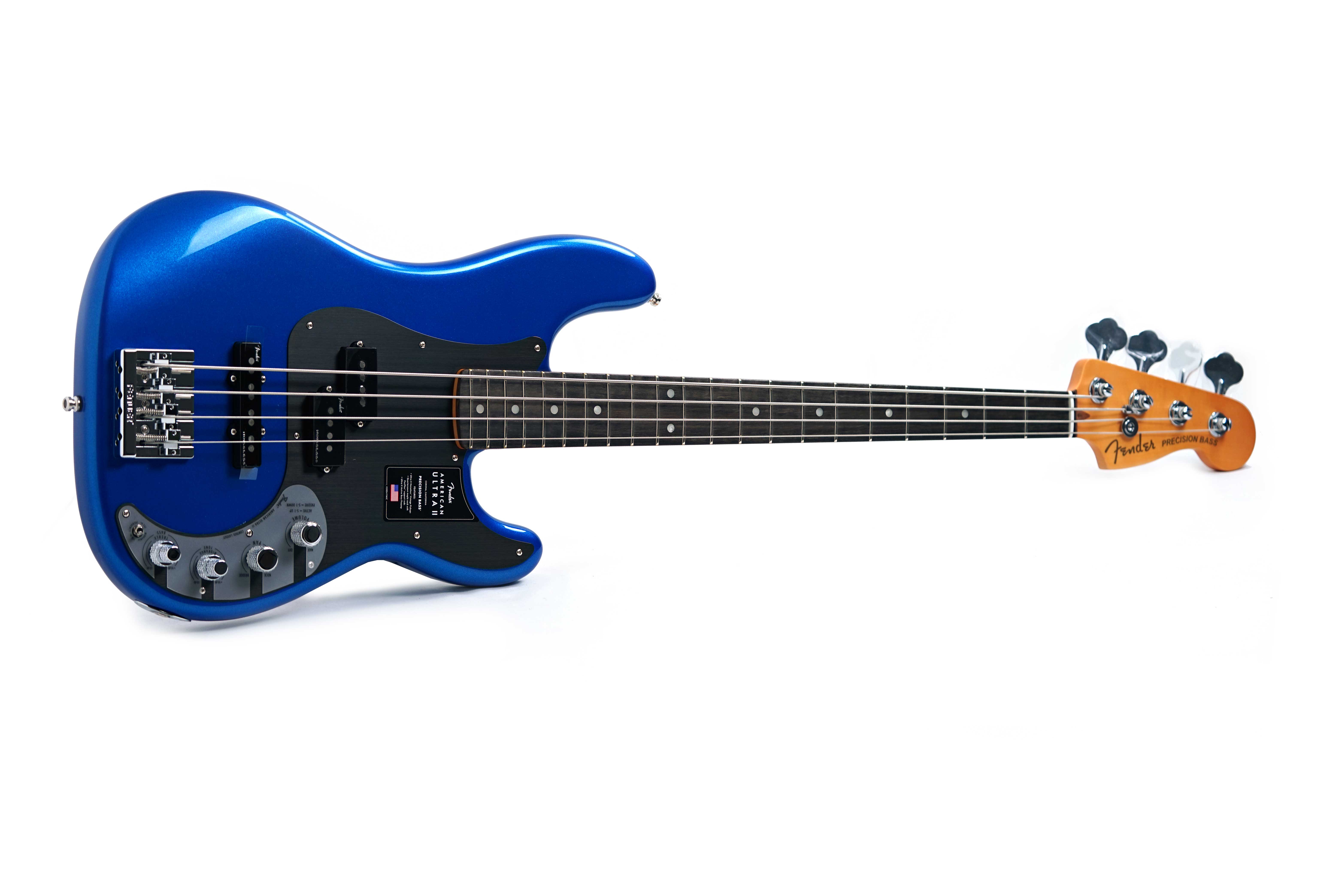 Fender American Ultra II Precision Bass Noble Blue Ebony Fingerboard #US25026842
