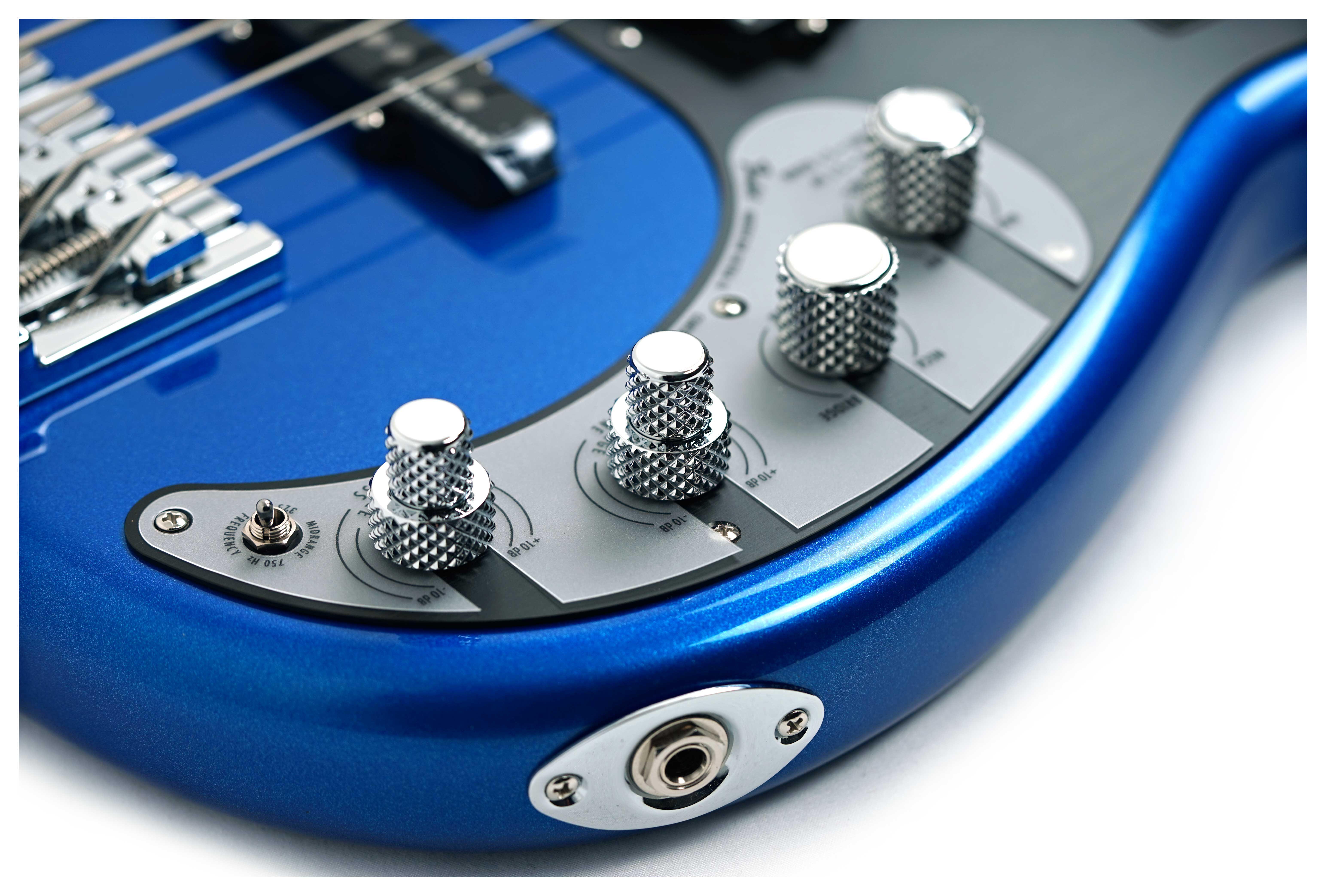 Fender American Ultra II Precision Bass Noble Blue Ebony Fingerboard #US25026842