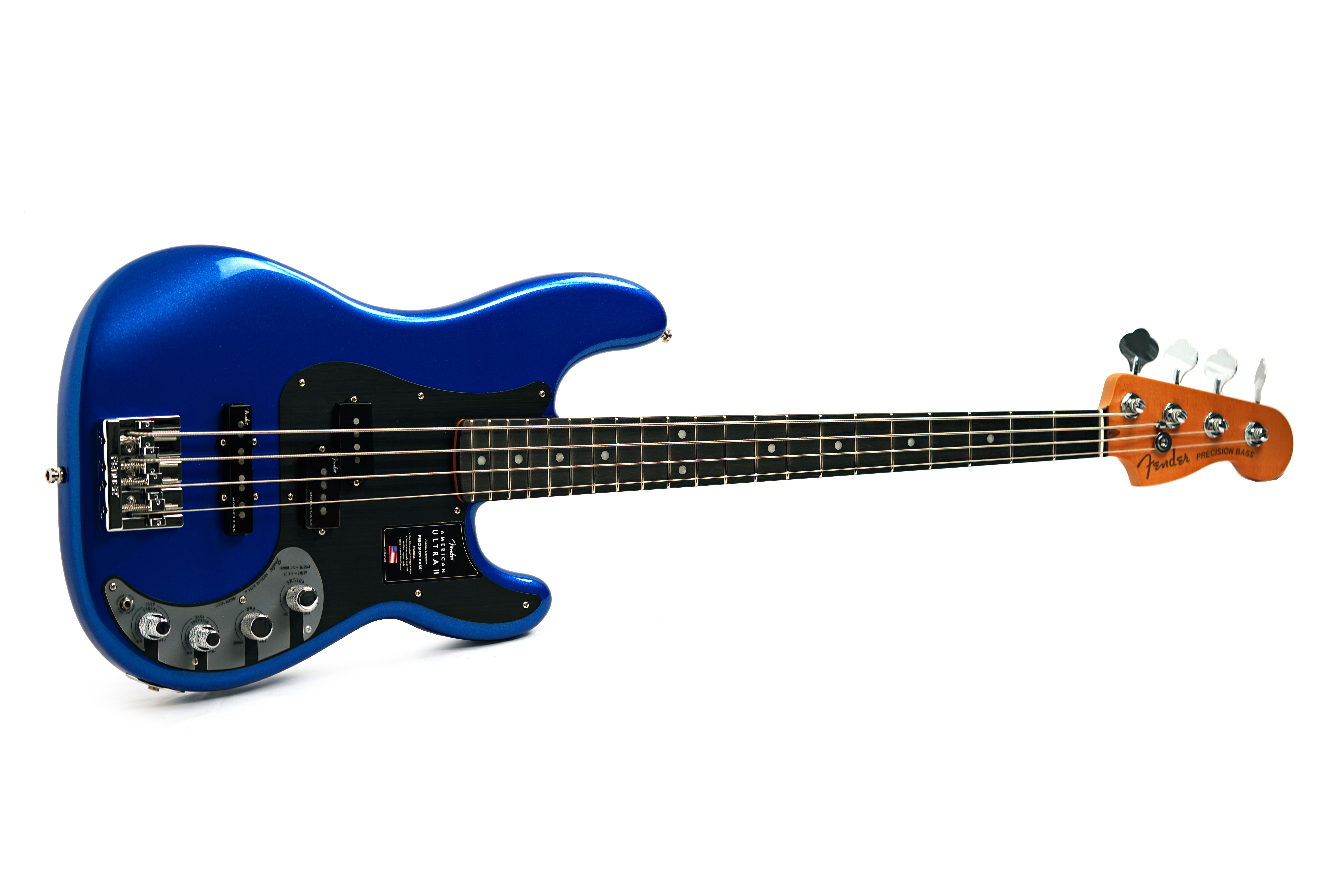 Fender American Ultra II Precision Bass Noble Blue Ebony Fingerboard (Nearly New) #US25015479