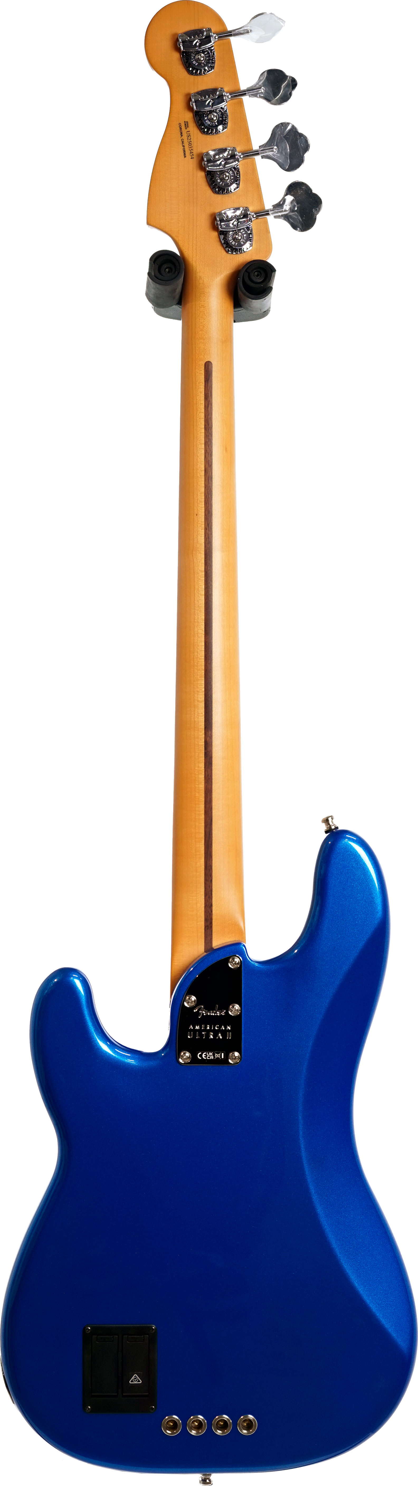 Fender American Ultra II Precision Bass Noble Blue Ebony Fingerboard (Nearly New) #US25035454