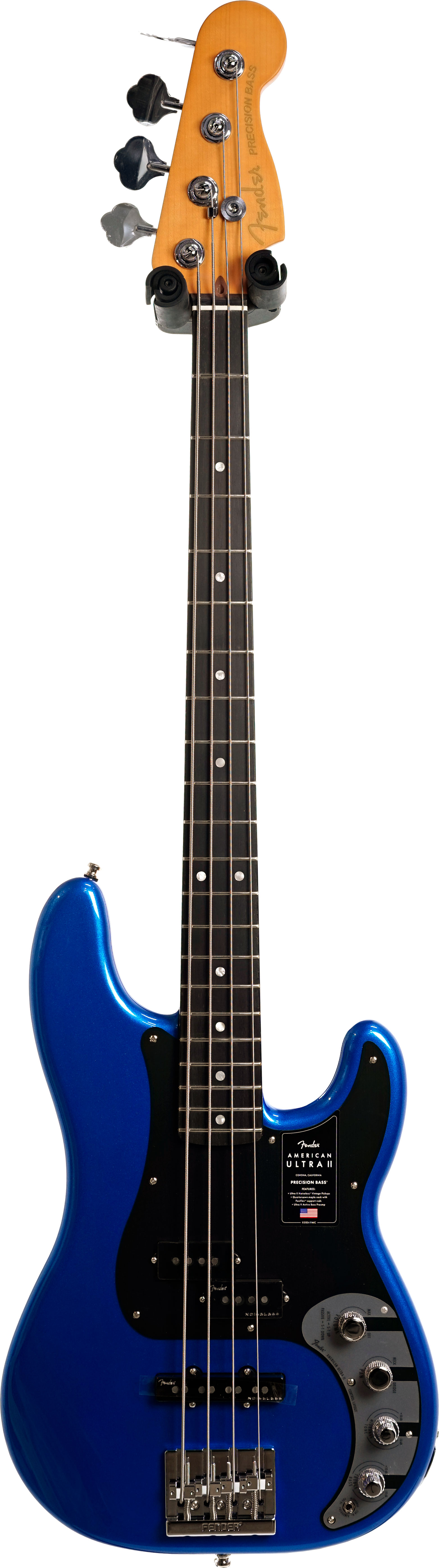 Fender American Ultra II Precision Bass Noble Blue Ebony Fingerboard (Nearly New) #US25035454
