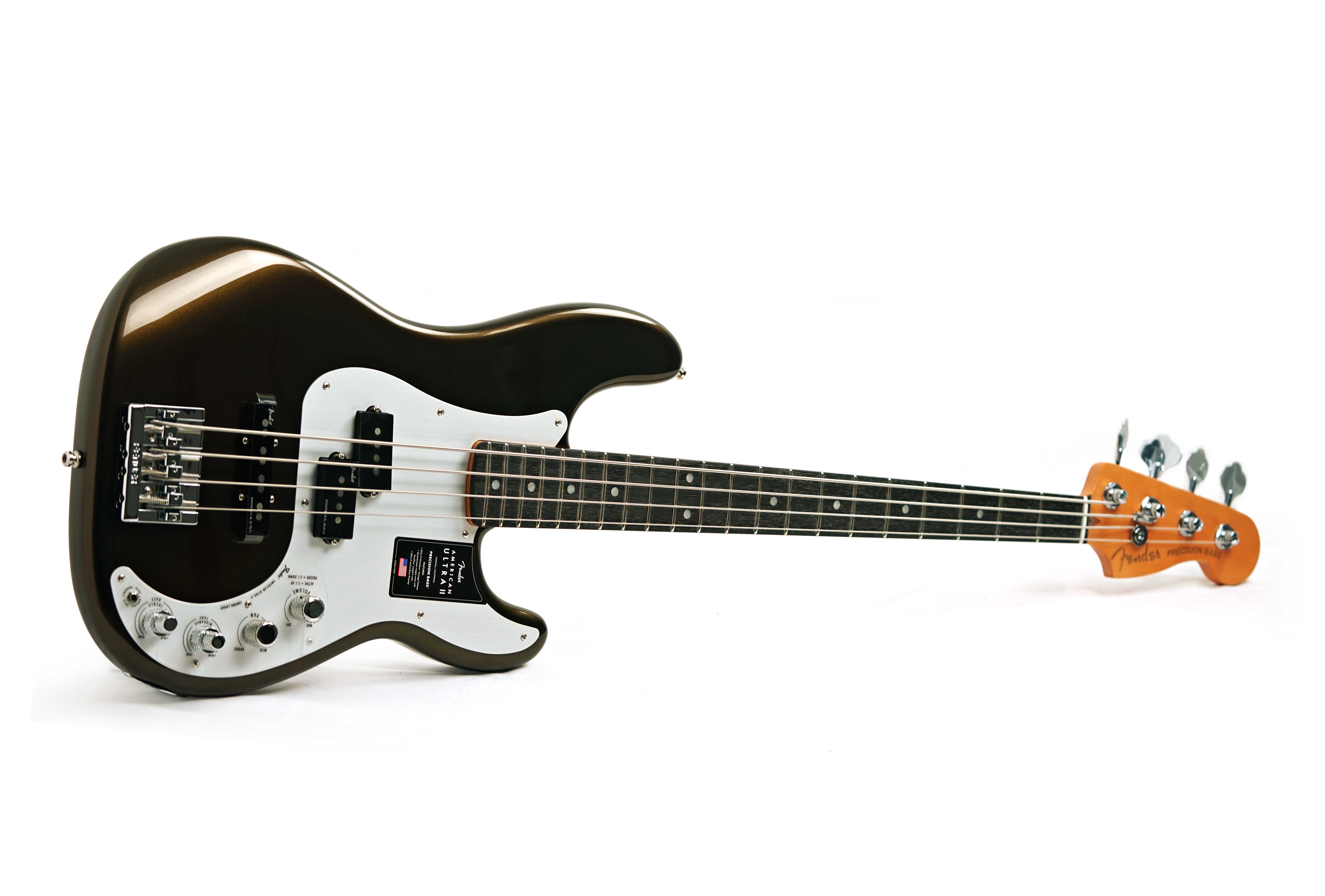 Fender American Ultra II Precision Bass Texas Tea Ebony Fingerboard #US25000308