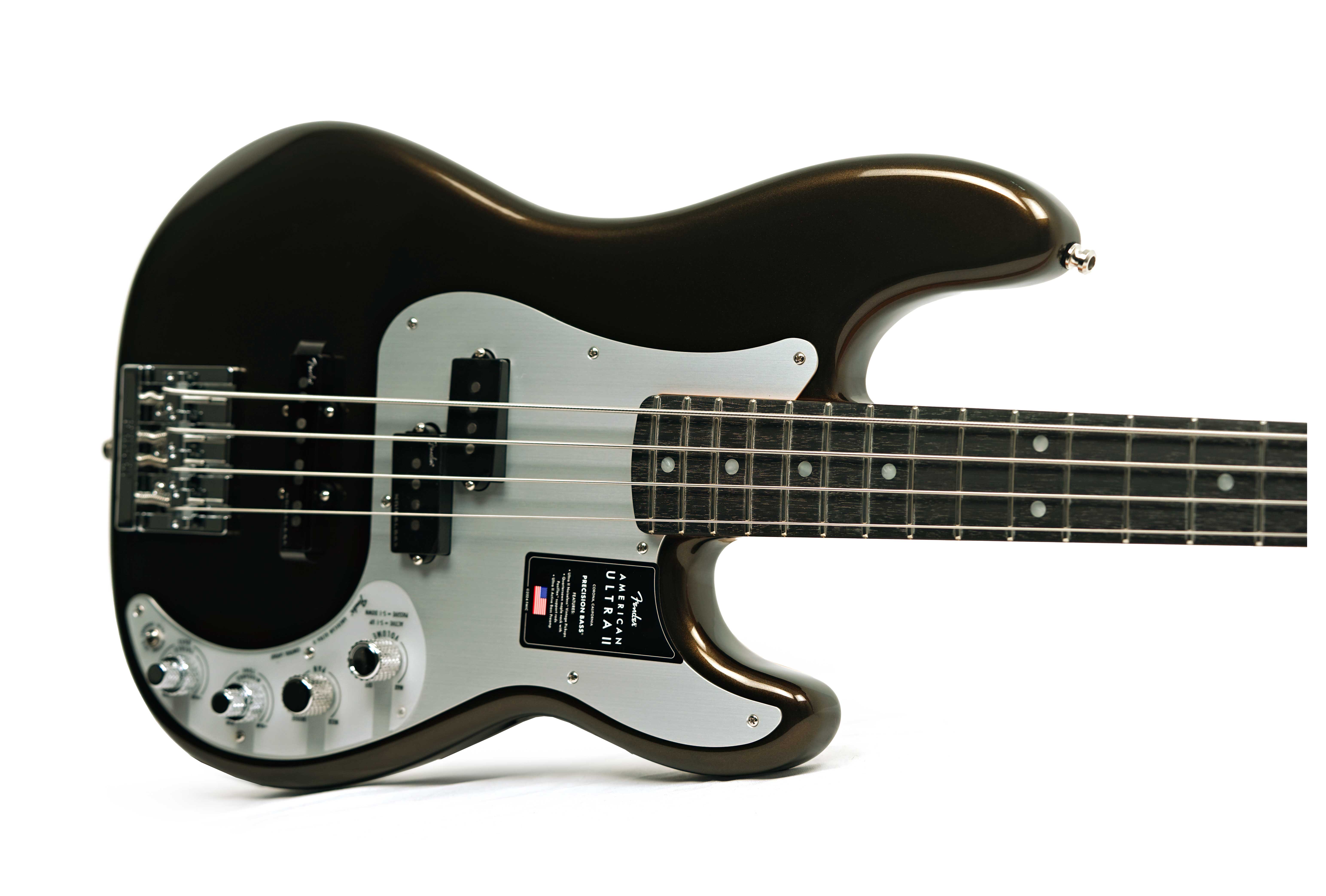 Fender American Ultra II Precision Bass Texas Tea Ebony Fingerboard #US25000308