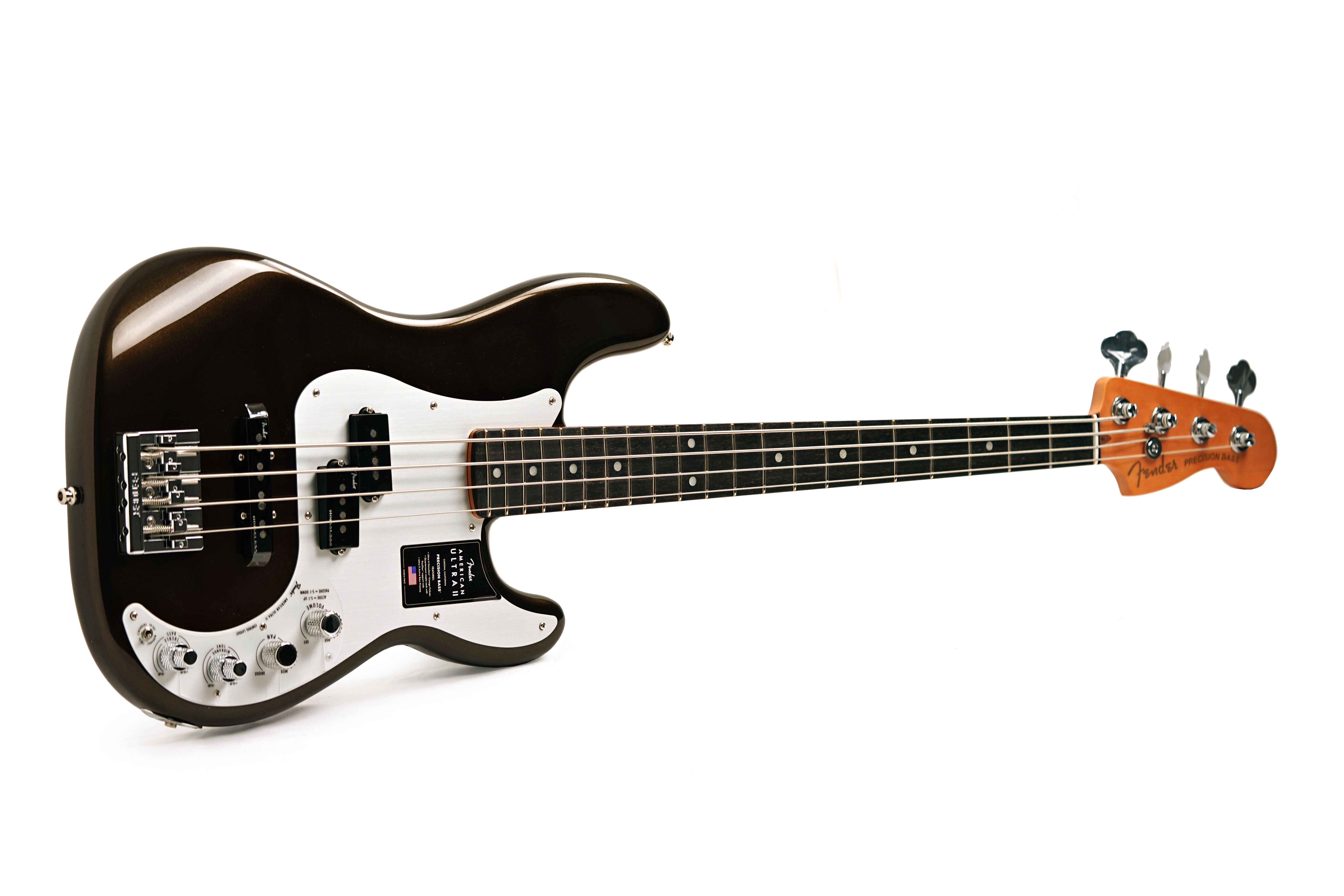 Fender American Ultra II Precision Bass Texas Tea Ebony Fingerboard #US25013379