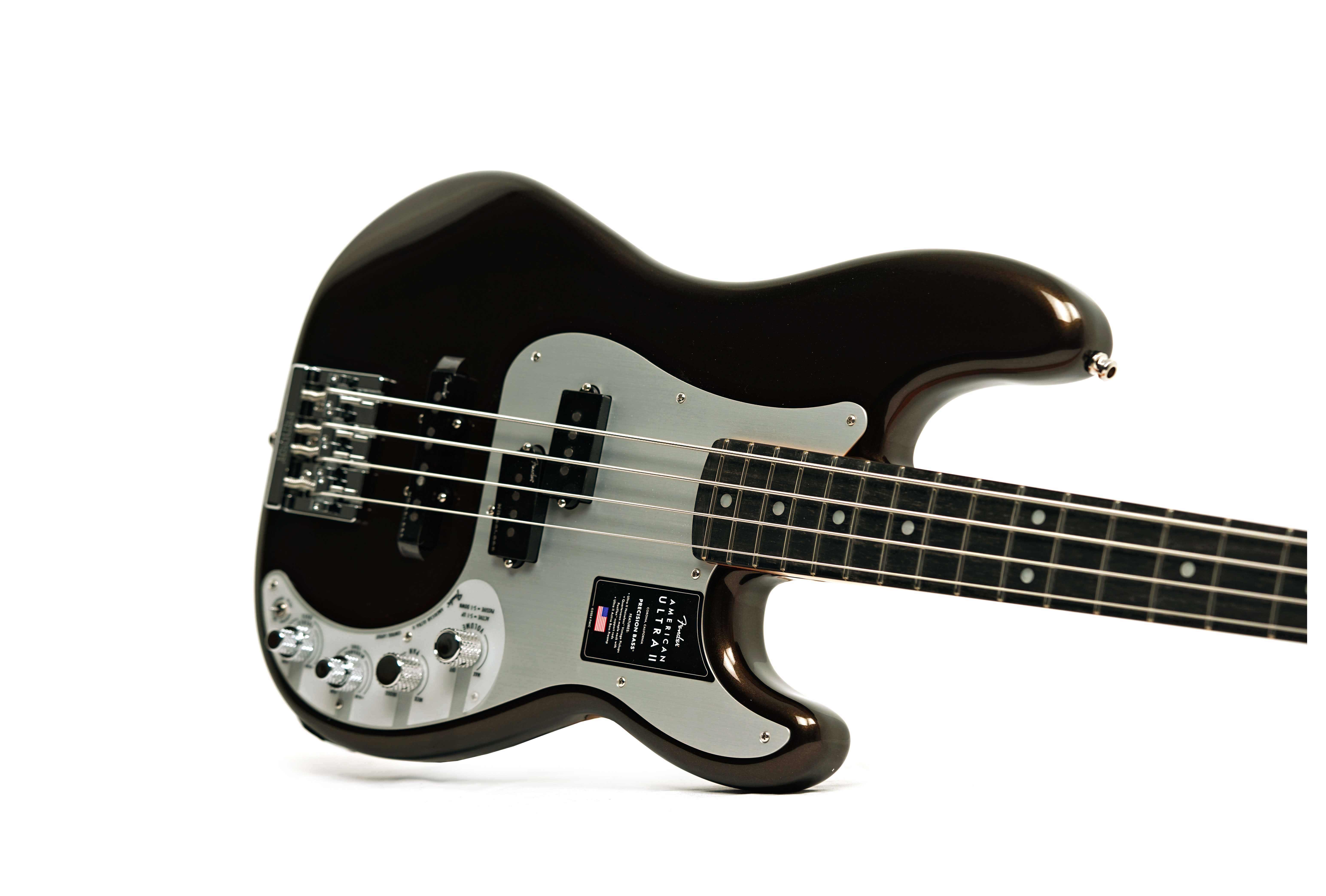 Fender American Ultra II Precision Bass Texas Tea Ebony Fingerboard #US25013379