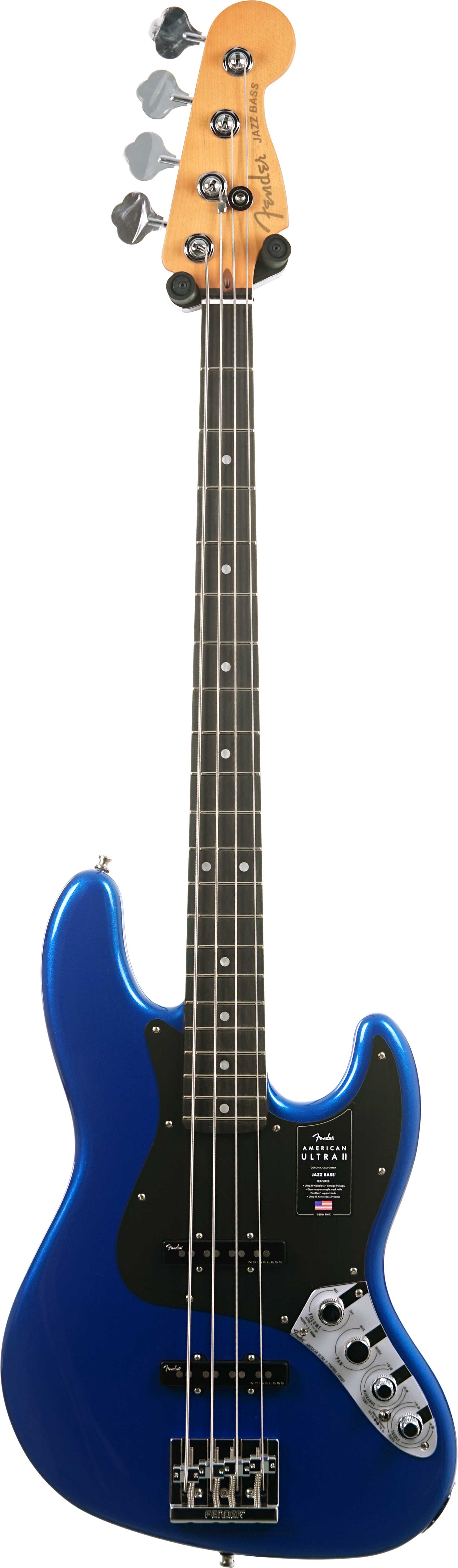 Fender American Ultra II Jazz Bass Noble Blue Ebony Fingerboard #US24021051