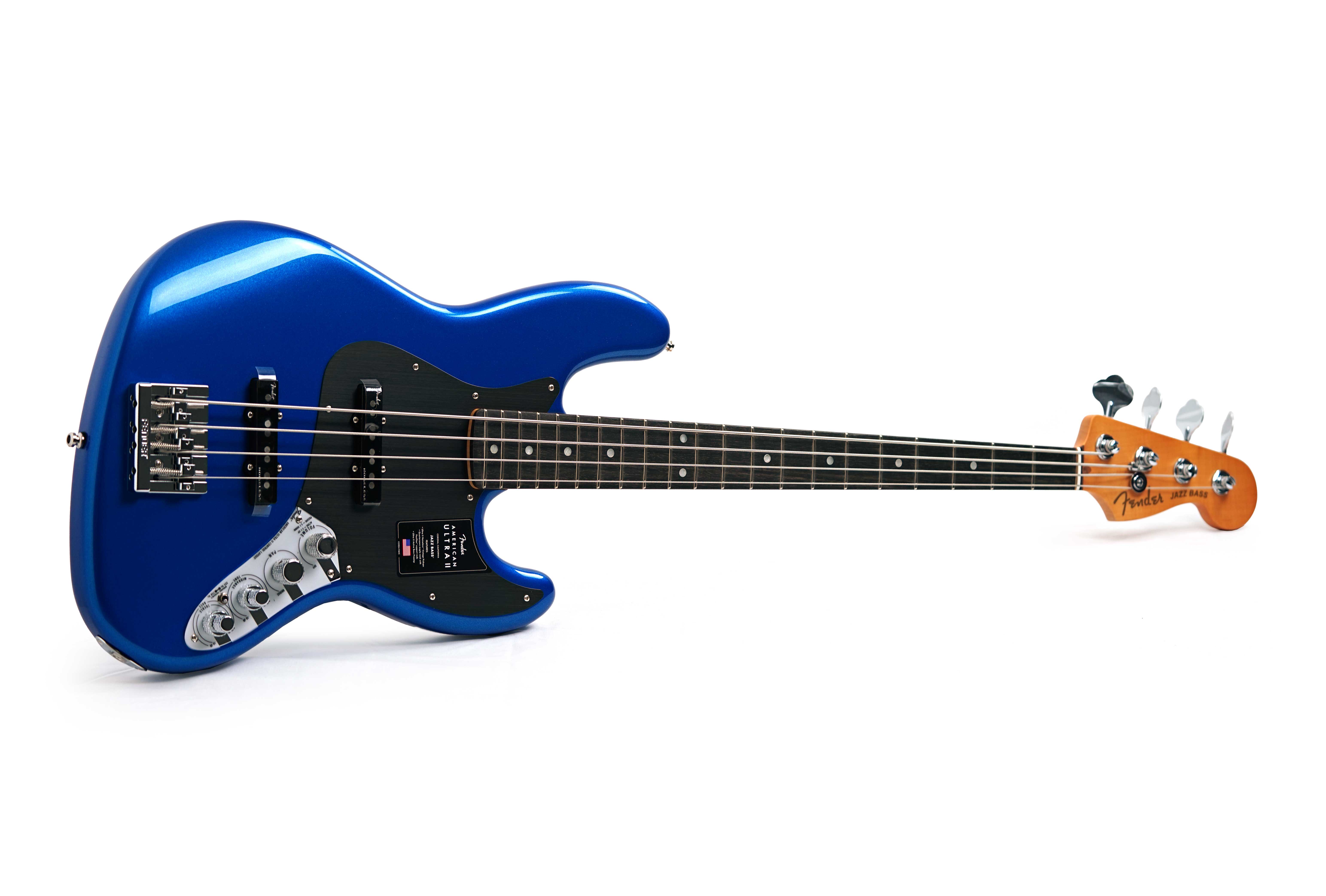 Fender American Ultra II Jazz Bass Noble Blue Ebony Fingerboard #US24064877