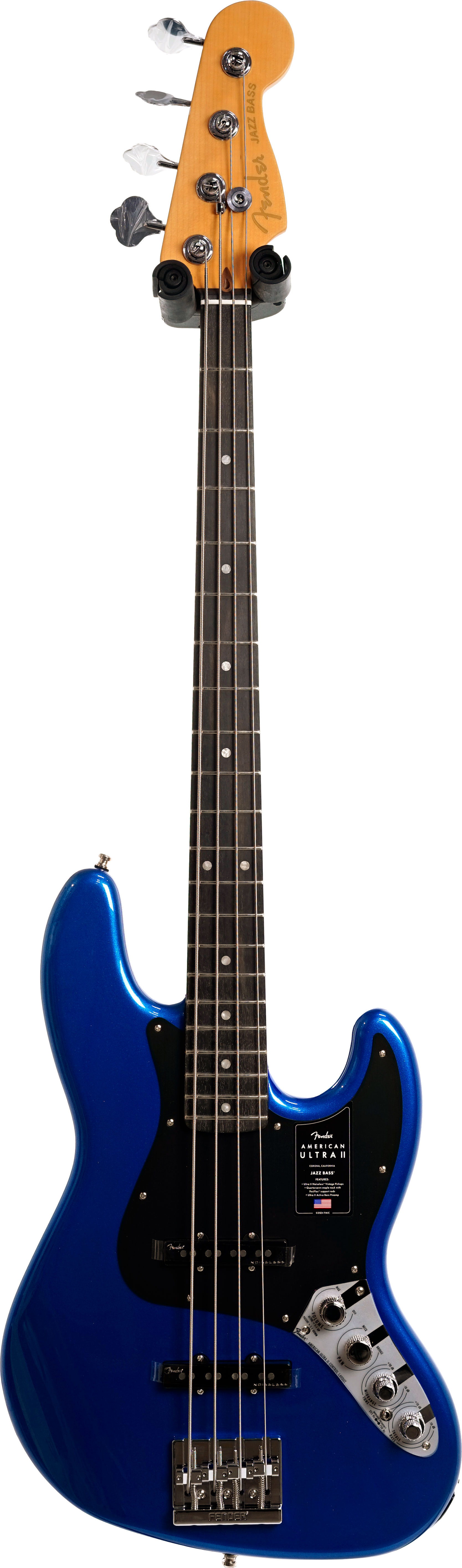 Fender American Ultra II Jazz Bass Noble Blue Ebony Fingerboard (Nearly New) #US25002802