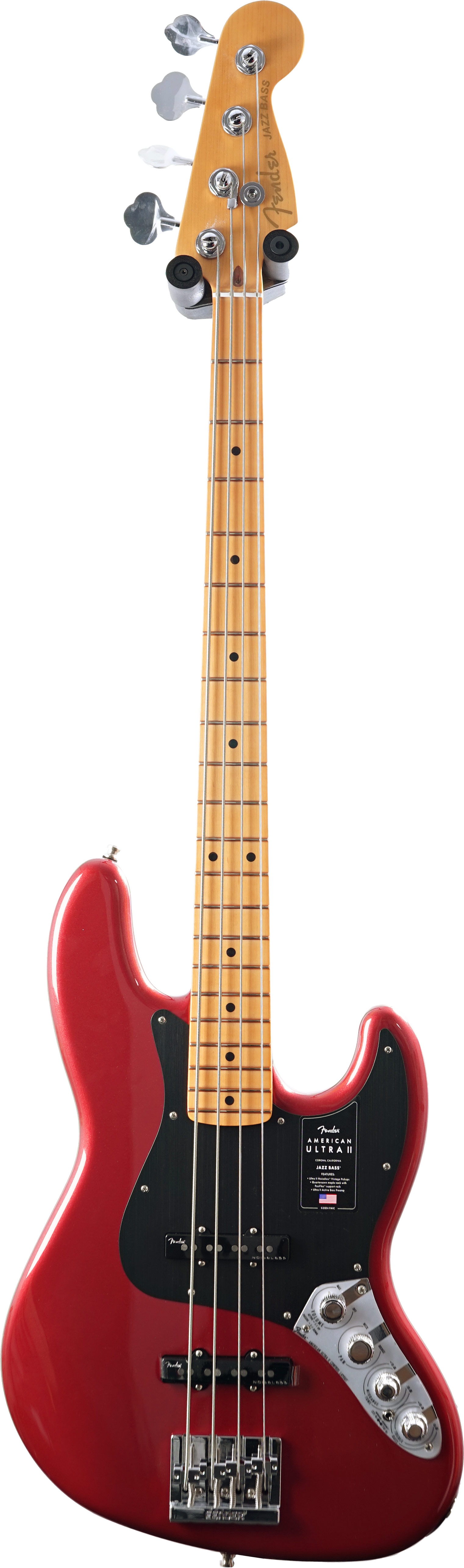 Fender American Ultra II Jazz Bass Sinister Red Maple Fingerboard #US24000587
