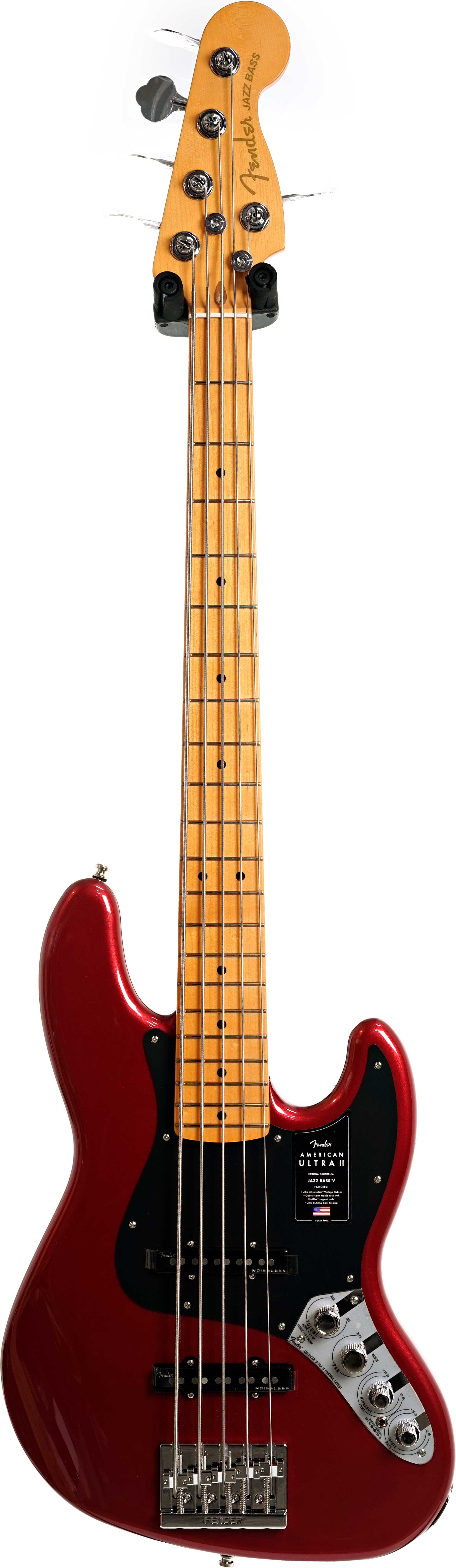 Fender American Ultra II Jazz Bass V Sinister Red Maple Fingerboard #US26008491