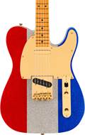 Fender Limited Edition Buck Owens Telecaster Maple Fingerboard Red Silver and Blue Sparkle
