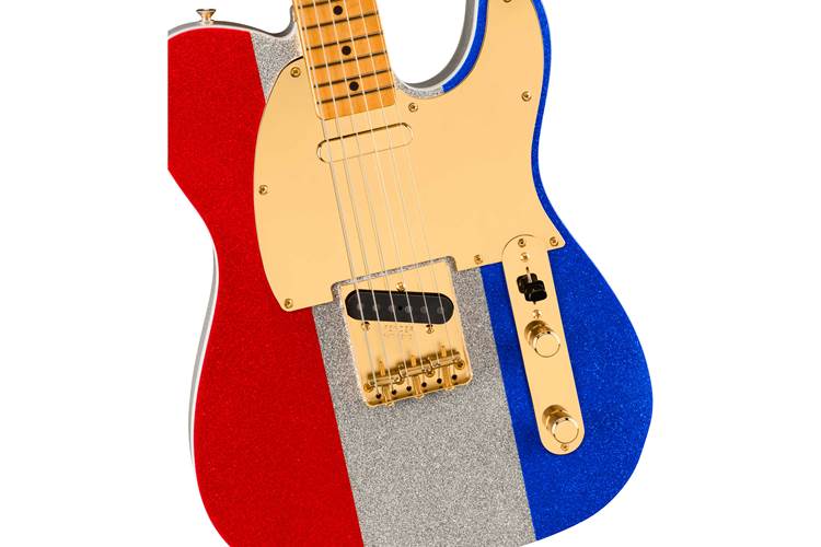Fender Limited Edition Buck Owens Telecaster Maple Fingerboard Red Silver and Blue Sparkle Fender Limited Edition Buck Owens Telecaster Maple Fingerboard Red Silver and Blue Sparkle