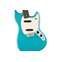 Fender Player II Mustang Rosewood Fingerboard Aquatone Blue Front View