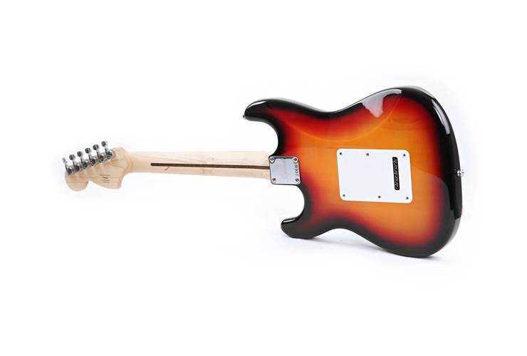 Squier Affinity Series Stratocaster Junior HSS Laurel Fingerboard White Pickguard 3 Colour Sunburst Squier Affinity Series Stratocaster Junior HSS Laurel Fingerboard White Pickguard 3 Colour Sunburst