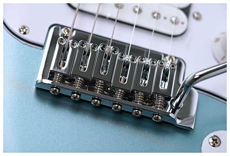 Squier Affinity Series Stratocaster Junior HSS Indian Laurel Fingerboard White Pickguard Ice Blue Metallic Squier Affinity Series Stratocaster Junior HSS Indian Laurel Fingerboard White Pickguard Ice Blue Metallic