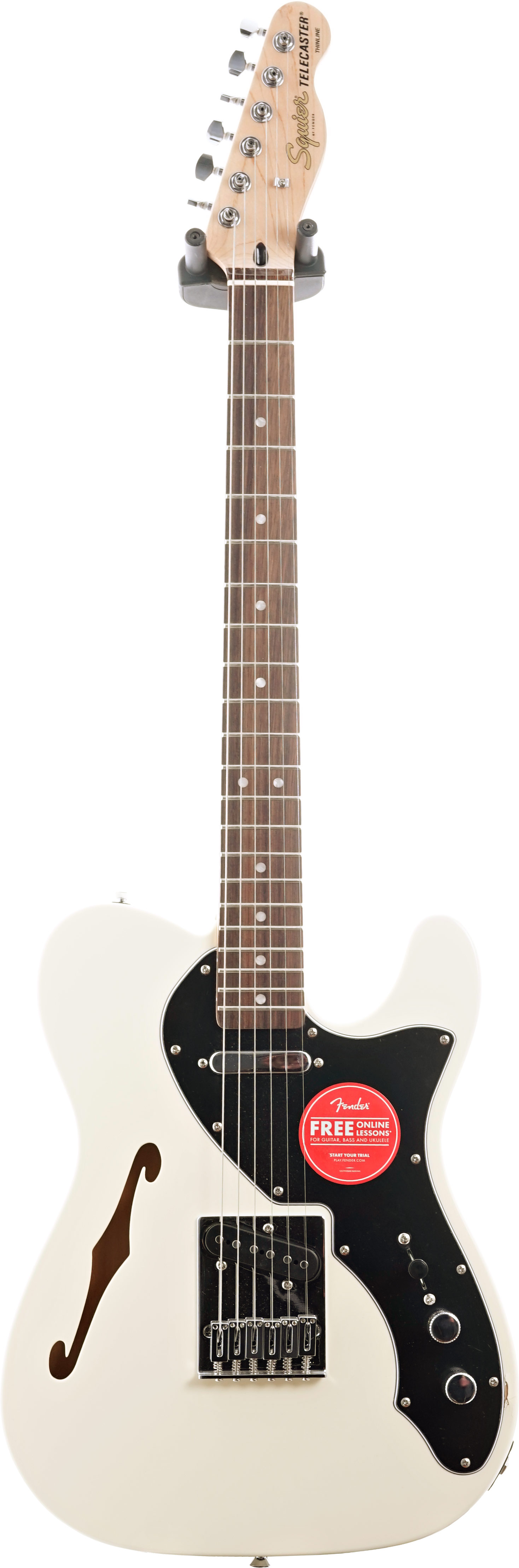 Squier Affinity Series Telecaster Thinline Indian Laurel Fingerboard Black Pickguard Olympic White (Ex-Demo) #cykg24008701