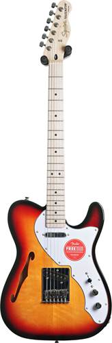 Squier Affinity Series Telecaster Thinline White Pickguard 3-Colour Sunburst Maple Fingerboard Squier Affinity Series Telecaster Thinline White Pickguard 3-Colour Sunburst Maple Fingerboard
