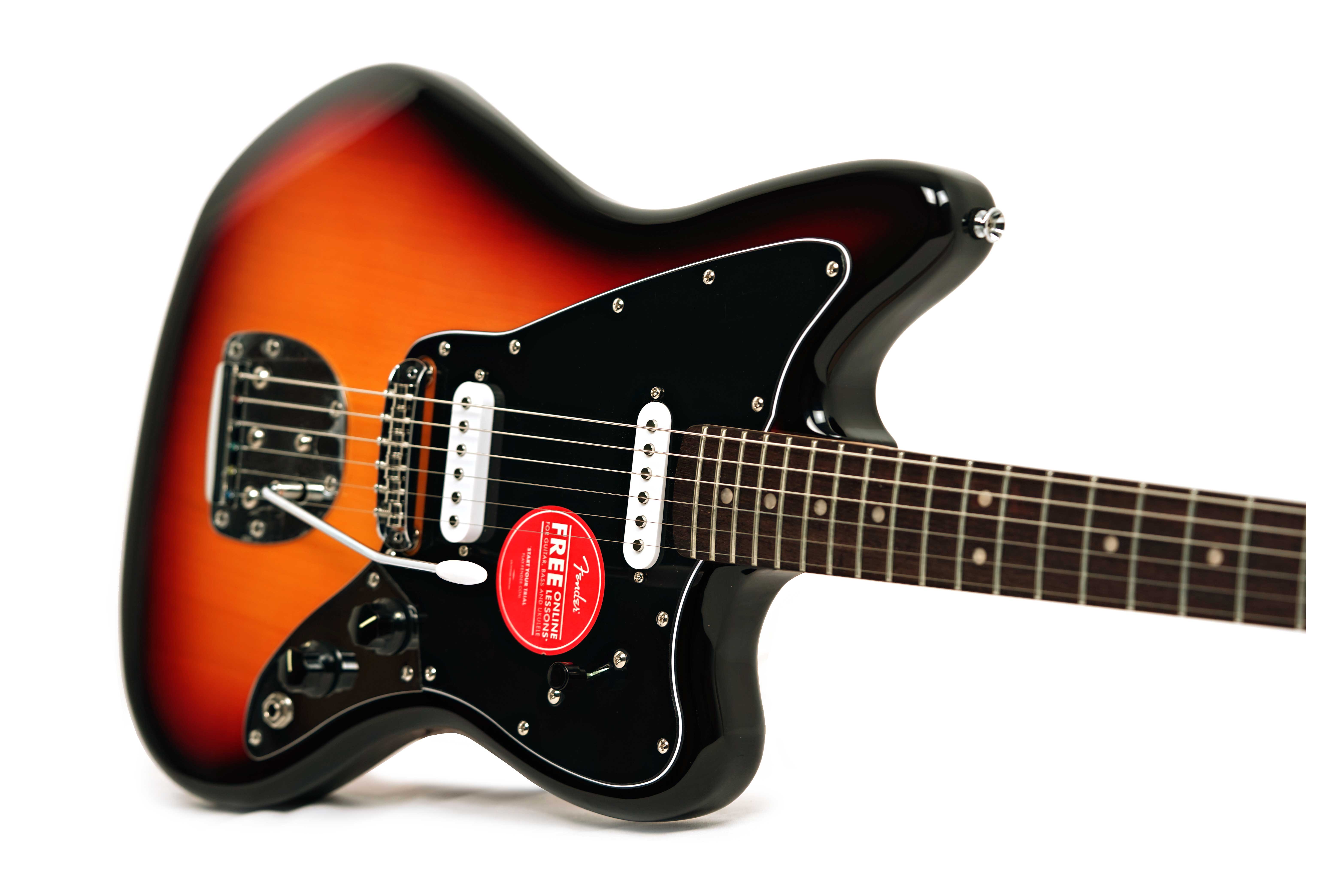 Squier Affinity Series Jaguar Indian Laurel Fingerboard Black Pickguard 3-Colour Sunburst (Ex-Demo) #CYKF25005199