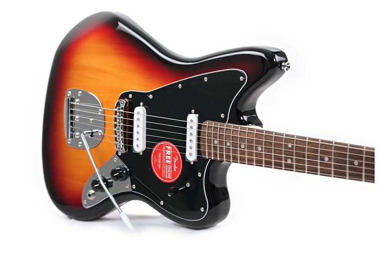 Squier Affinity Series Jaguar Indian Laurel Fingerboard Black Pickguard 3-Colour Sunburst Squier Affinity Series Jaguar Indian Laurel Fingerboard Black Pickguard 3-Colour Sunburst