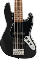 Squier Affinity Series Jazz Bass VI Laurel Fingerboard Black Pickguard Black Metallic