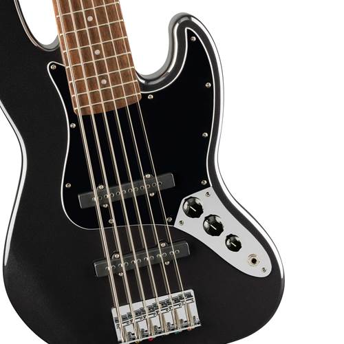 Squier Affinity Series Jazz Bass VI Laurel Fingerboard Black Pickguard Black Metallic Squier Affinity Series Jazz Bass VI Laurel Fingerboard Black Pickguard Black Metallic