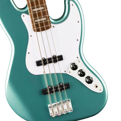 Squier Affinity Series Active Jazz Bass Indian Laurel Fingerboard White Pickguard Mystic Sea Foam Green Squier Affinity Series Active Jazz Bass Indian Laurel Fingerboard White Pickguard Mystic Sea Foam Green
