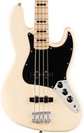 Squier Affinity Series Active Jazz Bass Black Pickguard Olympic White Maple Fingerboard