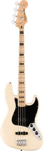 Squier Affinity Series Active Jazz Bass Black Pickguard Olympic White Maple Fingerboard Squier Affinity Series Active Jazz Bass Black Pickguard Olympic White Maple Fingerboard