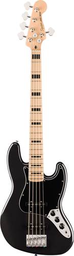 Squier Affinity Series Active Jazz Bass V Black Pickguard Black Metallic Maple Fingerboard Squier Affinity Series Active Jazz Bass V Black Pickguard Black Metallic Maple Fingerboard