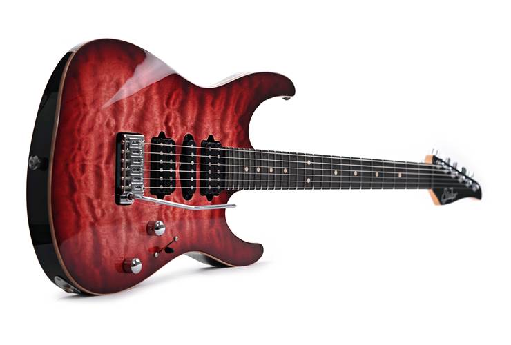Suhr Modern Quilt Faded Trans Wine Red Burst 86465 Suhr Modern Quilt Faded Trans Wine Red Burst 86465