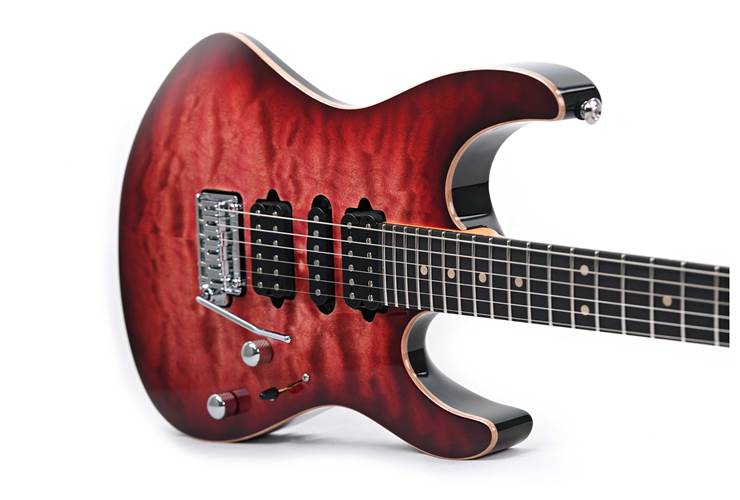 Suhr Modern Quilt Faded Trans Wine Red Burst 86465 Suhr Modern Quilt Faded Trans Wine Red Burst 86465