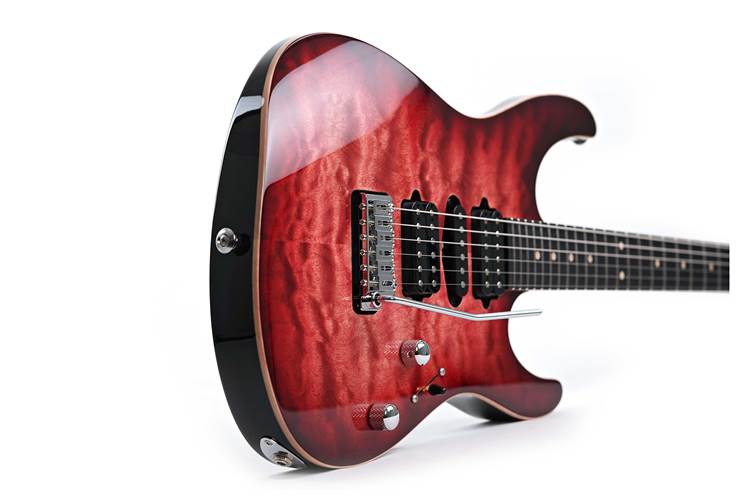 Suhr Modern Quilt Faded Trans Wine Red Burst 86465 Suhr Modern Quilt Faded Trans Wine Red Burst 86465