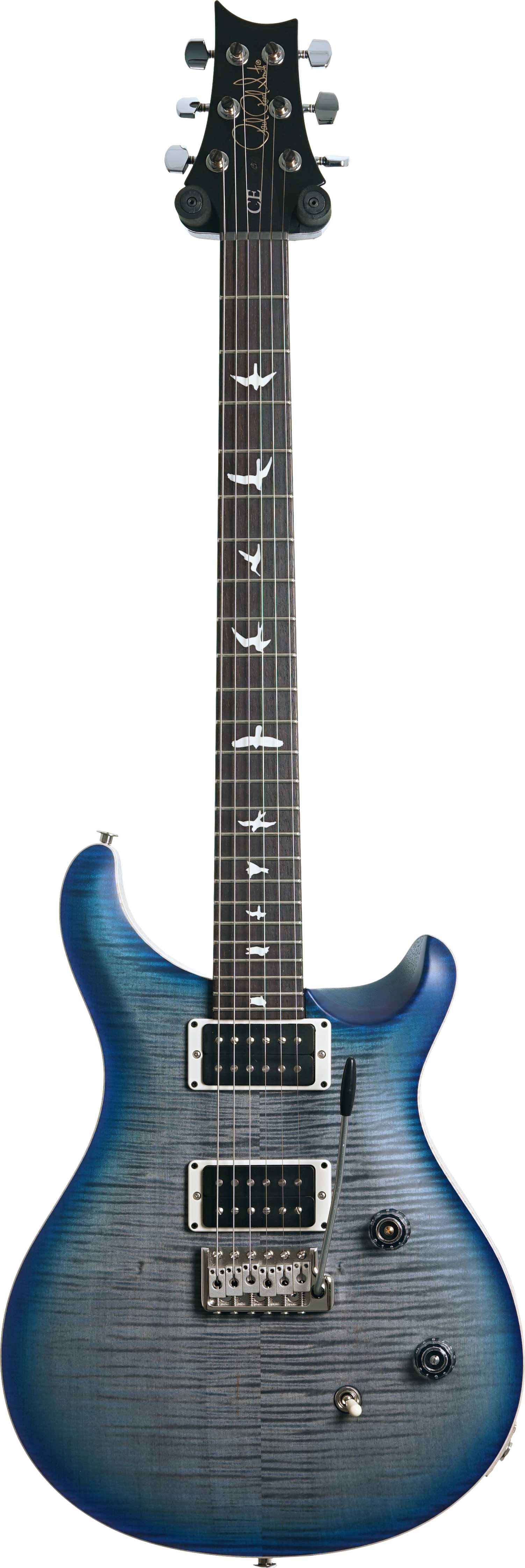 PRS CE24 Satin Faded Grey Black Blue Burst #0376815