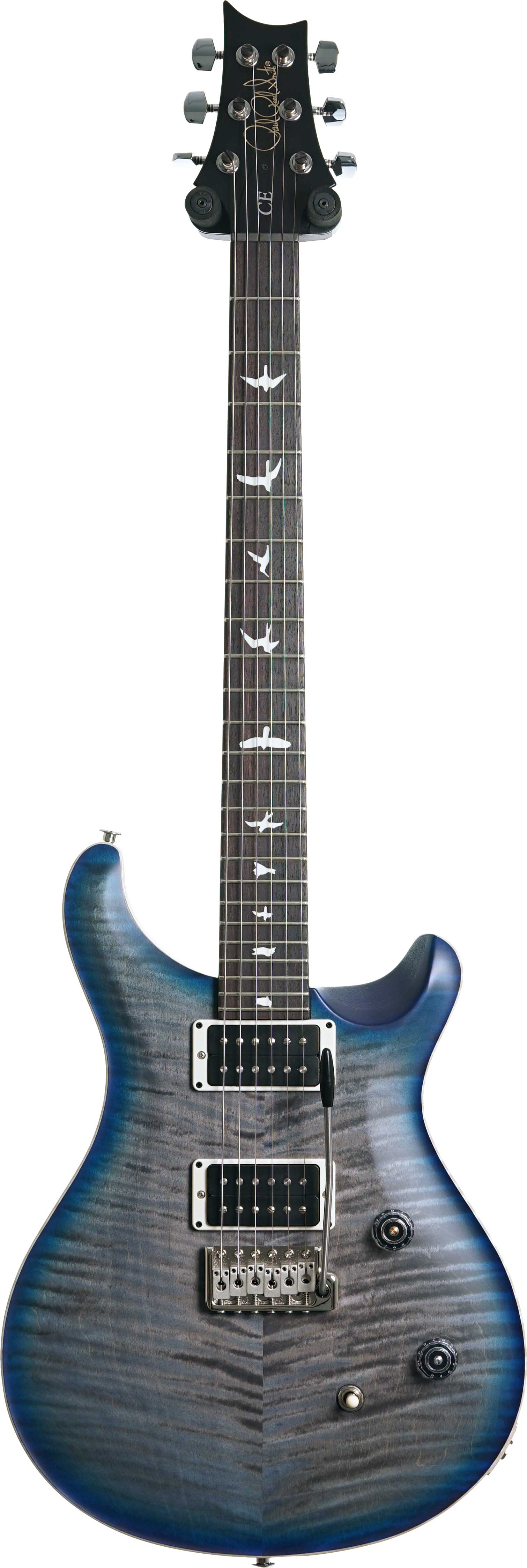 PRS CE24 Satin Faded Grey Black Blue Burst #0375251